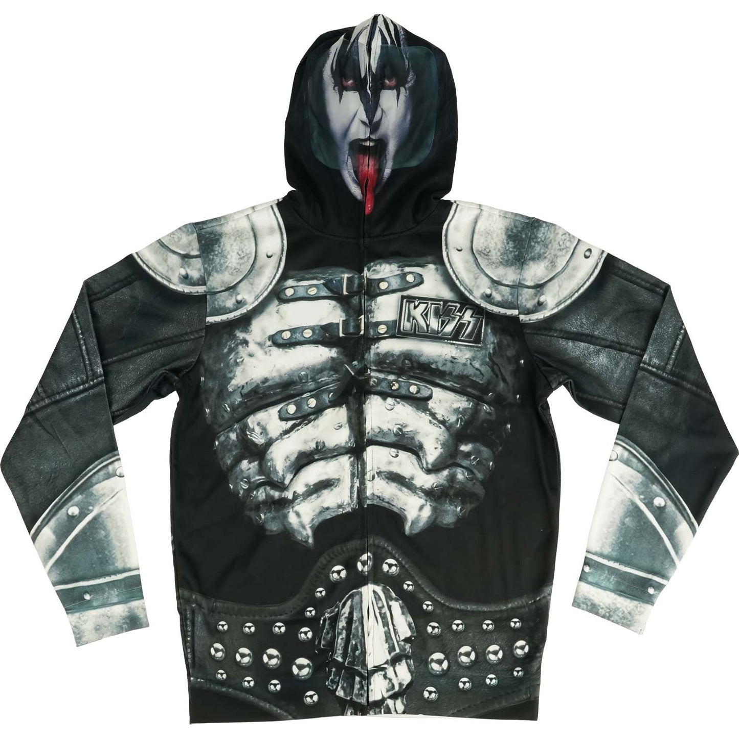 KISS The Demon Full Hoodie Zippered Hooded Sweatshirt Front