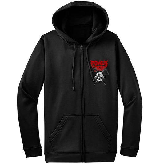 Power Trip Reaper ZIP UP HOODIE Zippered Hooded Sweatshirt Front