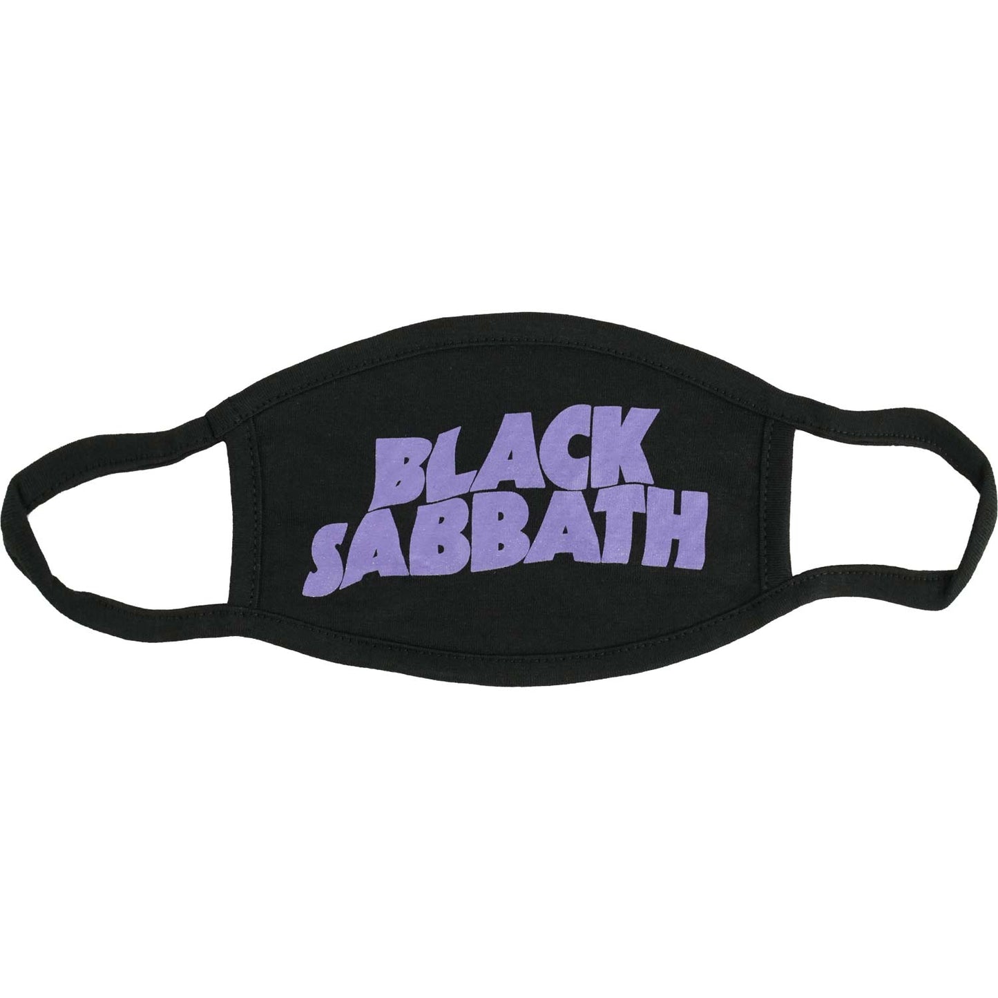 Black Sabbath Wavy Logo Face Mask Front