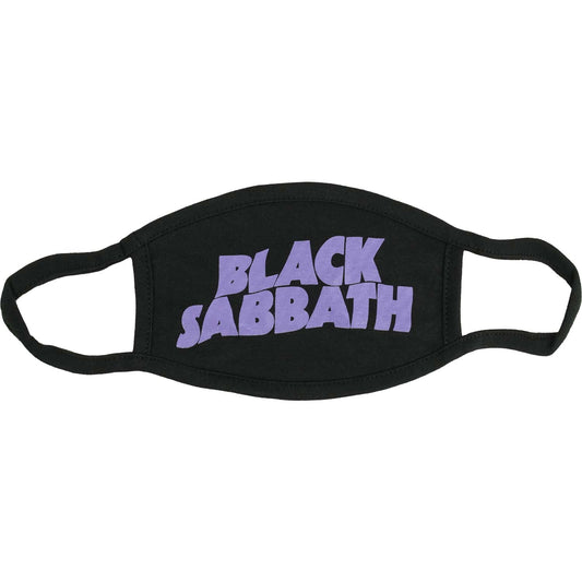 Black Sabbath Wavy Logo Face Mask Front