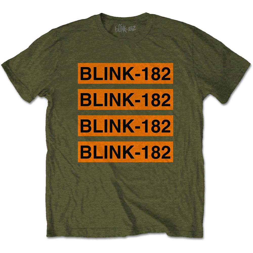 Blink 182 Logo Repeat Slim Fit T-shirt Front