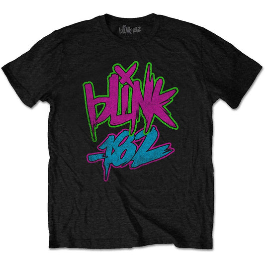 Blink 182 Neon Logo Slim Fit T-shirt Front