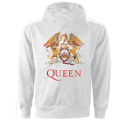 Queen Classic Crest (Back Print) Ladies Zipped Hoodie Girls Jr Hooded Sweatshirt Back