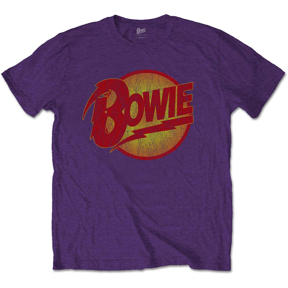 David Bowie Vintage Diamond Dogs Logo Slim Fit T-shirt Front