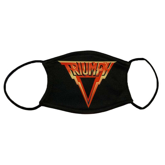 Triumph Lightning Logo Face Mask Front