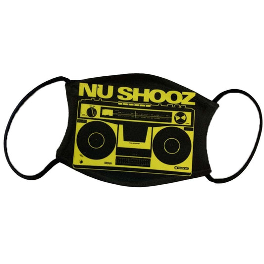 Nu Shooz Boom Box Logo Face Mask Front