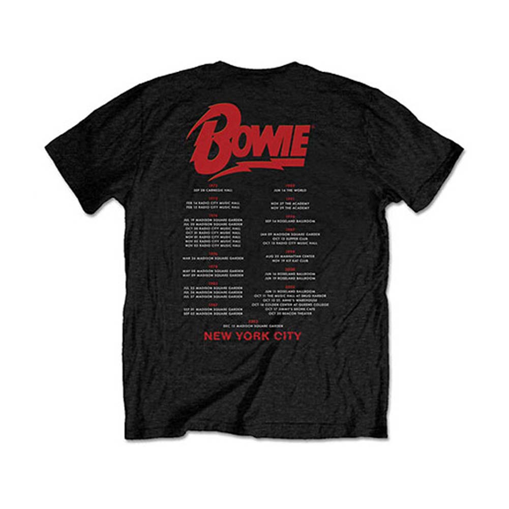 David Bowie New York City (Back Print) Slim Fit T-shirt Back