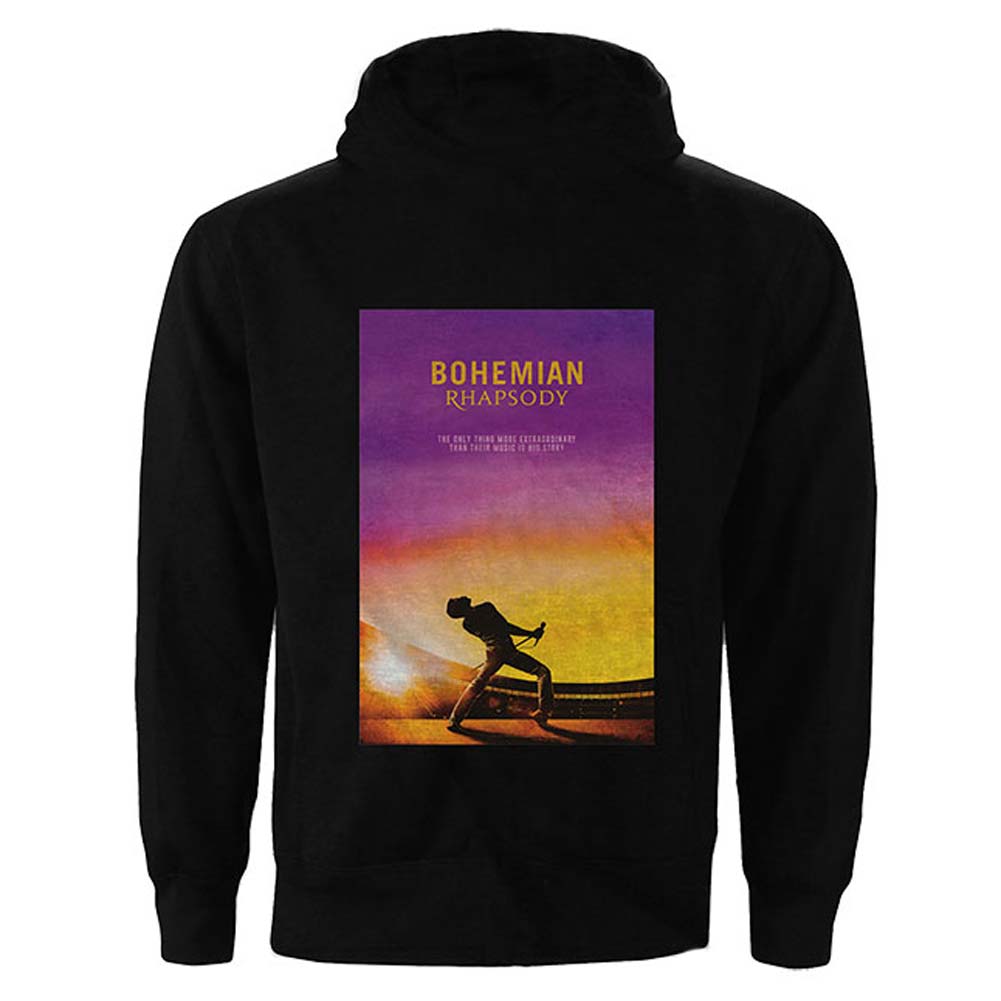 Queen Bohemian Rhapsody Movie Poster (Back Print) Zippered Hooded Sweatshirt Back