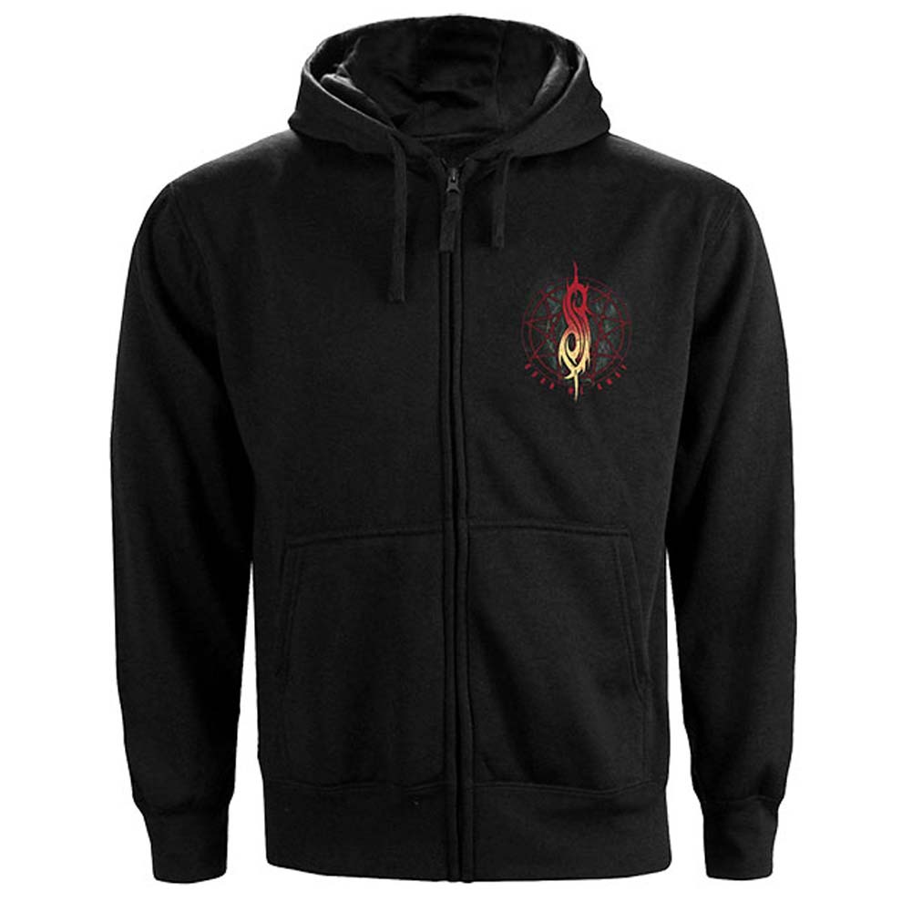 Slipknot Burn Me Away (Back Print) Zippered Hooded Sweatshirt Front