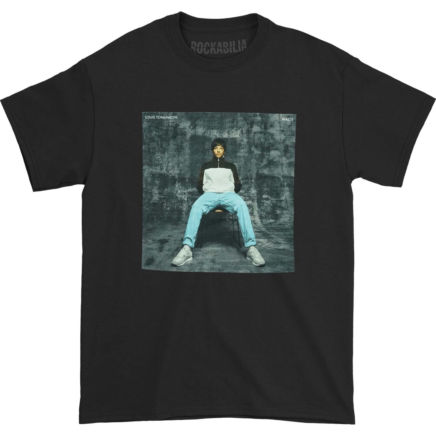 Louis Tomlinson Walls in Black T-shirt Front