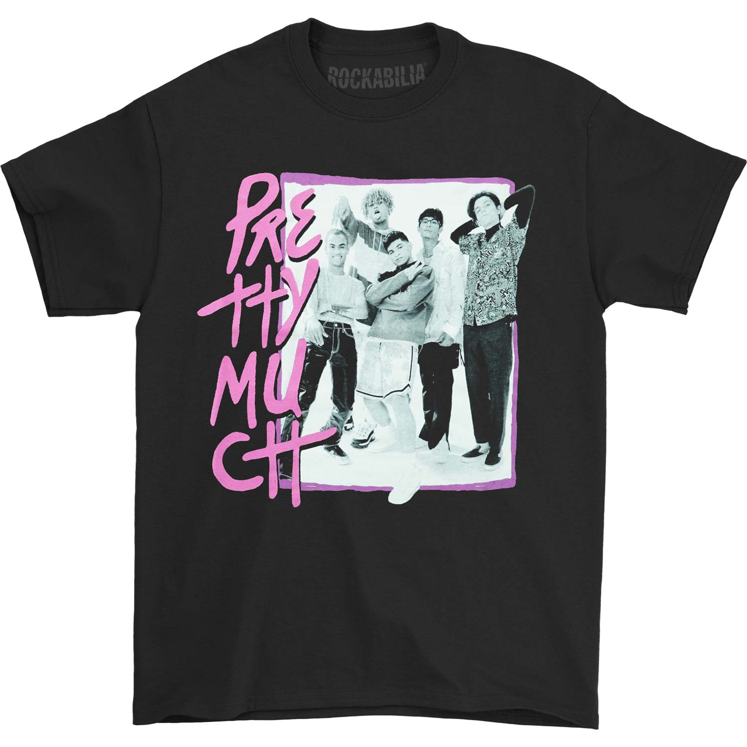 PRETTYMUCH Purple Teal Logo T-shirt Front