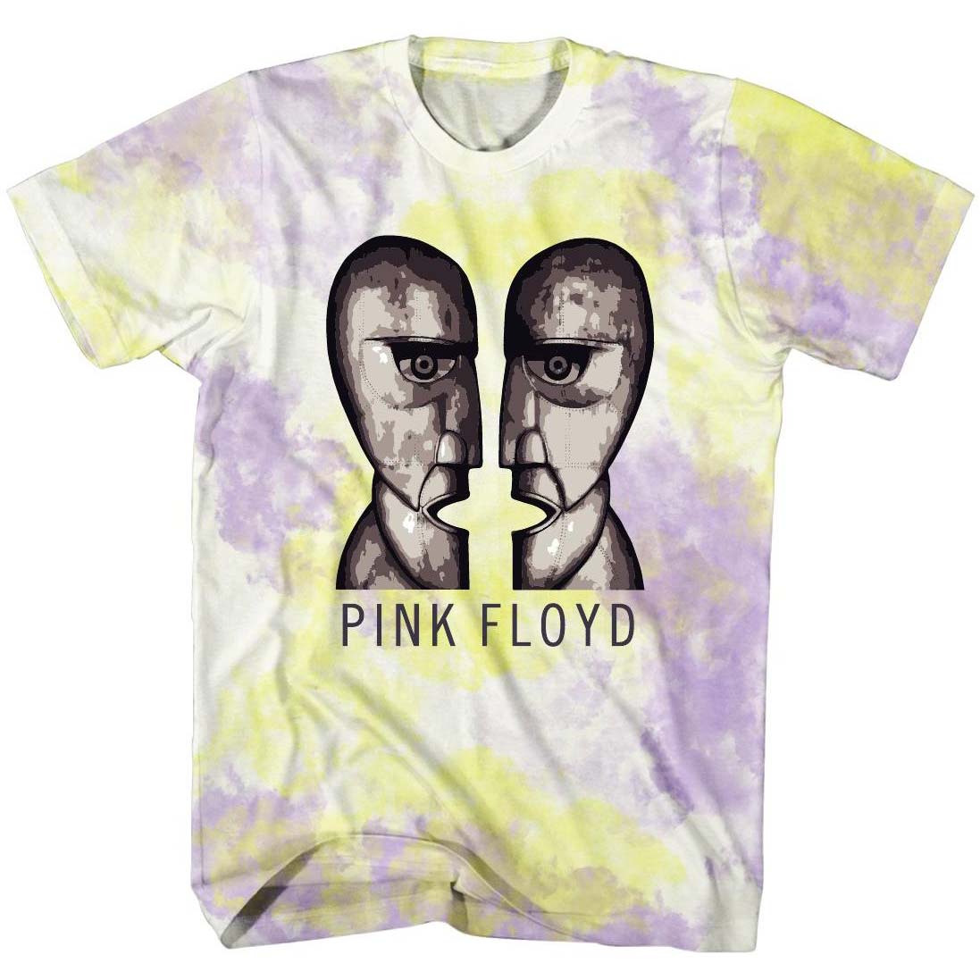Pink Floyd Soft Hand Screen Print Over Pastel Wash Tie Dye T-shirt Front