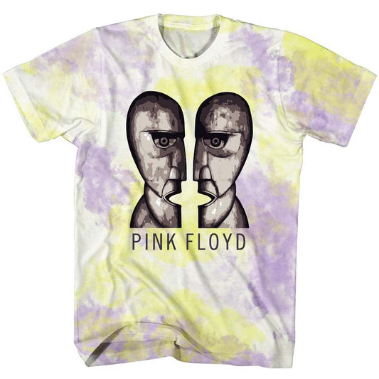 Pink Floyd Soft Hand Screen Print Over Pastel Wash Tie Dye T-shirt Front