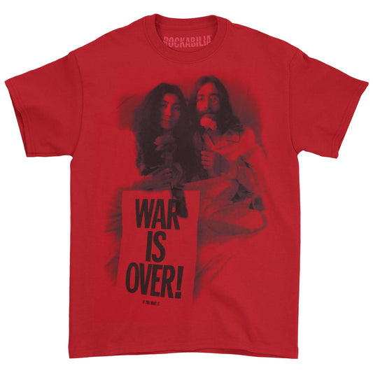 John Lennon Bed On Red Tee T-shirt Front