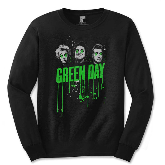 Green Day Drips Long Sleeve Front