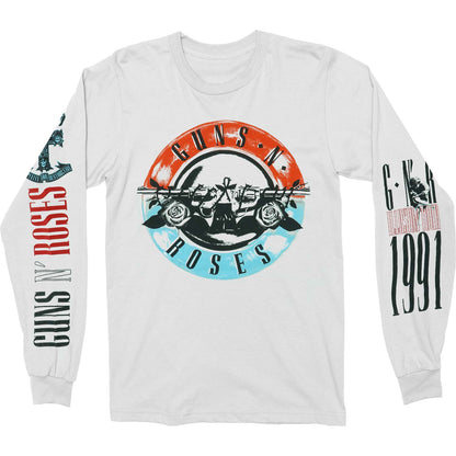 Guns N Roses Motorcross Logo (Back & Arm Print) Long Sleeve Front