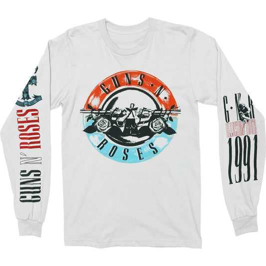 Guns N Roses Motorcross Logo (Back & Arm Print) Long Sleeve Front