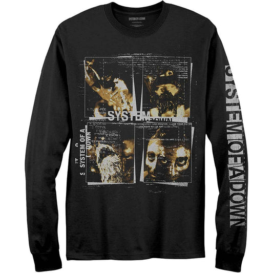 System Of A Down Face Boxes (Sleeve Print) Long Sleeve Front