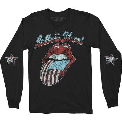 Rolling Stones US Tour '78 (Back & Arm Print) Long Sleeve Front