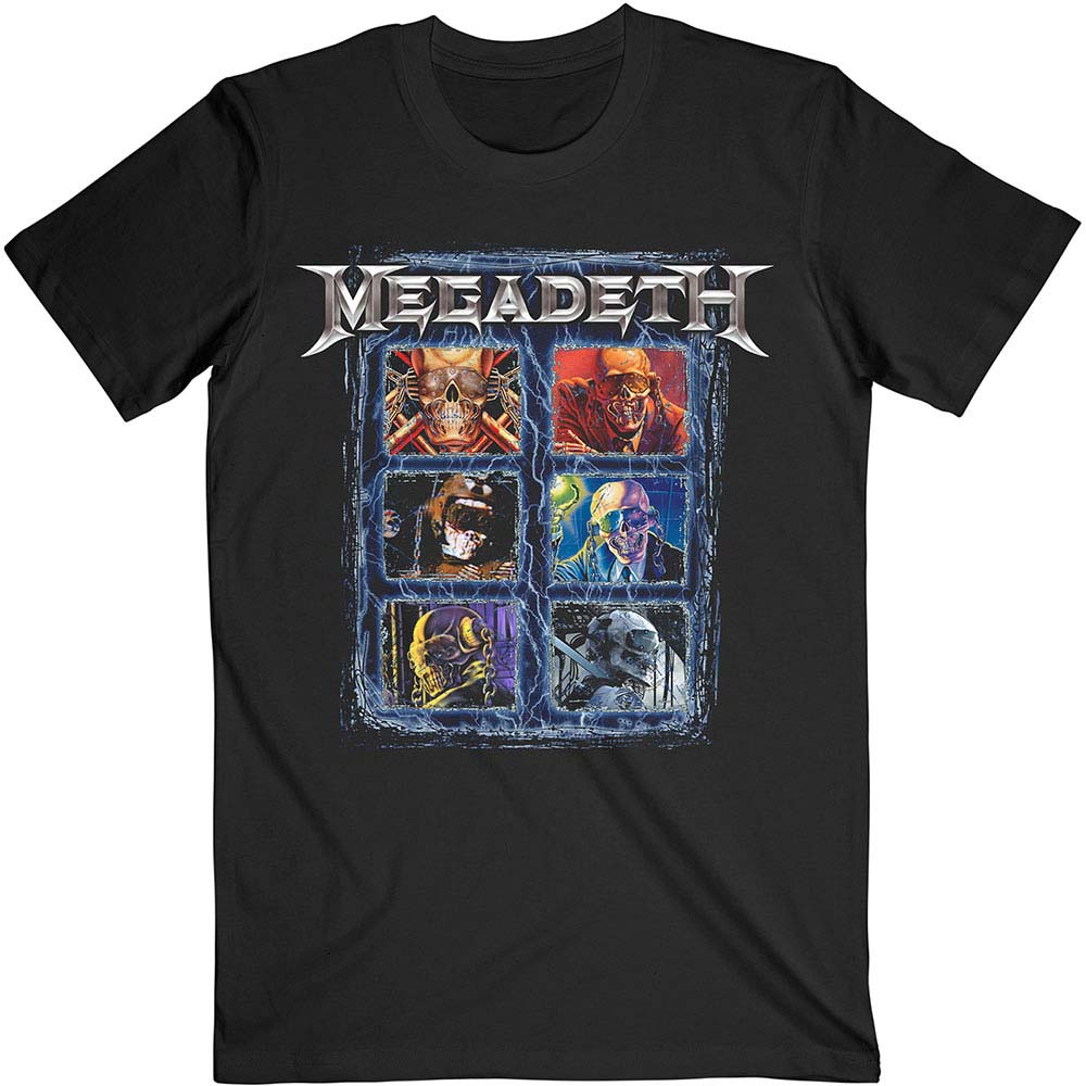 Megadeth Vic Head Grid Slim Fit T-shirt Front