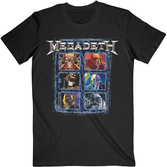 Megadeth Vic Head Grid Slim Fit T-shirt Front