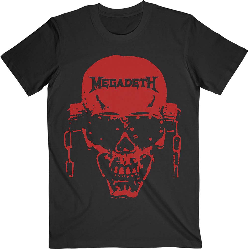 Megadeth Vic Hi-Contrast Red Slim Fit T-shirt Front