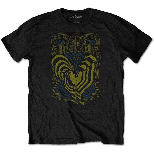 Alice In Chains Psychedelic Rooster Slim Fit T-shirt Front