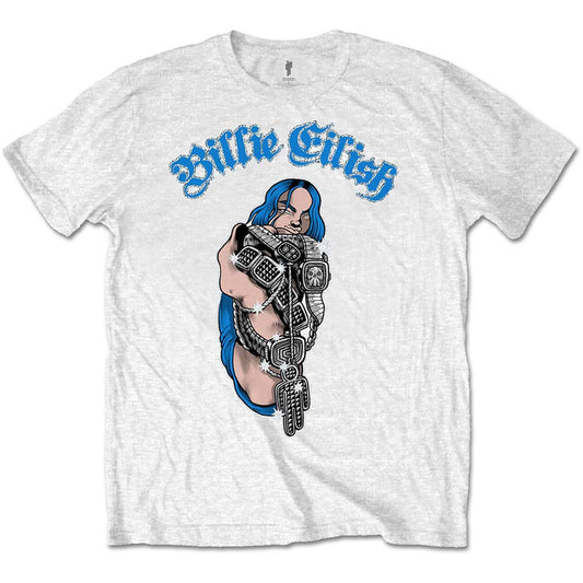 Billie Eilish Bling (Glitter Application) Kids Tee Childrens T-shirt Front