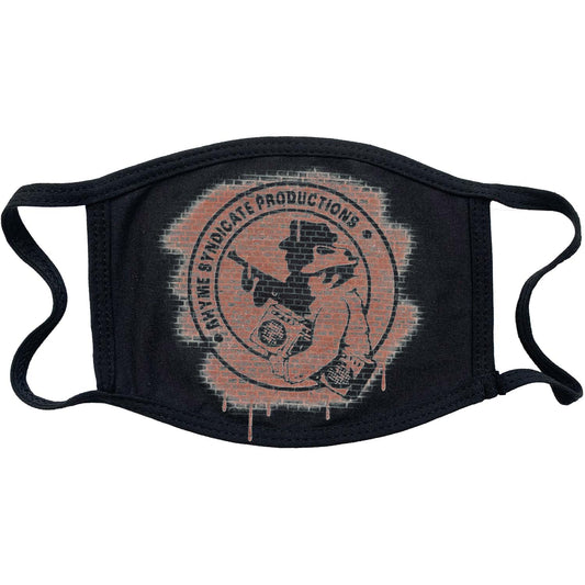 Rhyme Syndicate Records Logo Bricks Face Mask Front