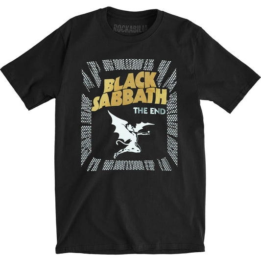 Black Sabbath The End Demon (Back Print) Slim Fit T-shirt Front