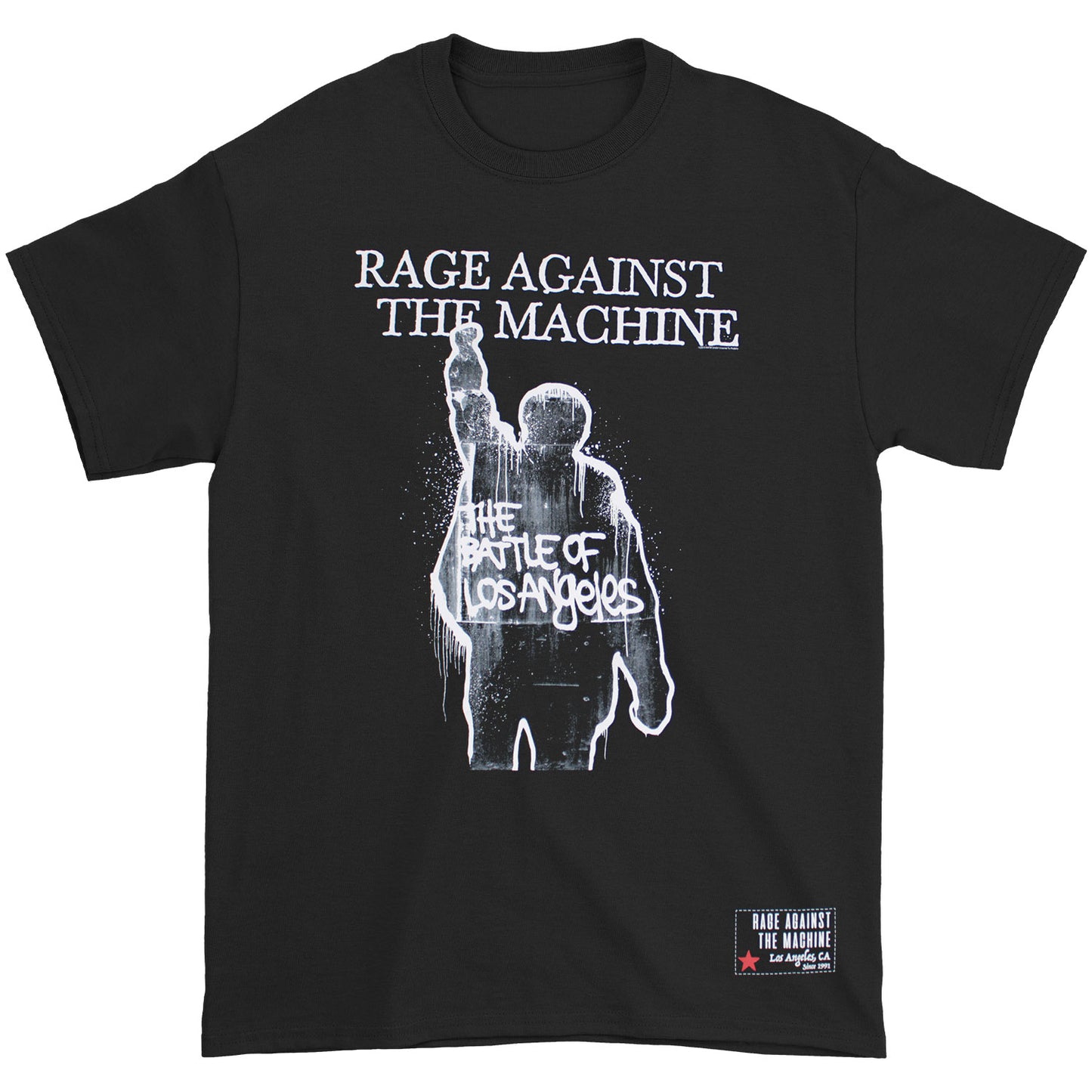 Rage Against The Machine BOLA Album Cover (Back Print) Slim Fit T-shirt Front