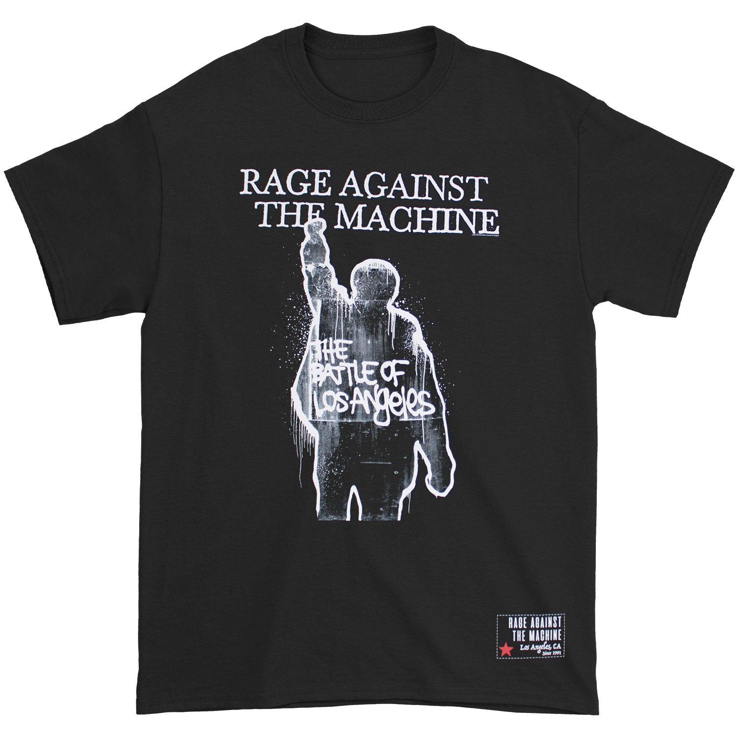 Rage Against The Machine BOLA Album Cover (Back Print) Slim Fit T-shirt Front