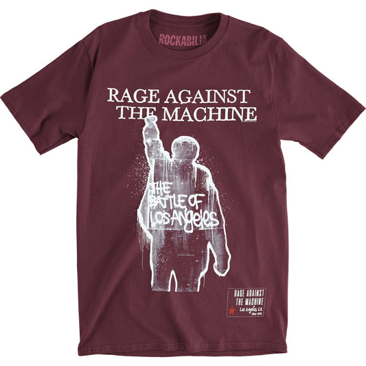 Rage Against The Machine BOLA Album Cover (Back Print) Slim Fit T-shirt Front