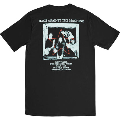 Rage Against The Machine Battle Star (Back Print) Slim Fit T-shirt Back