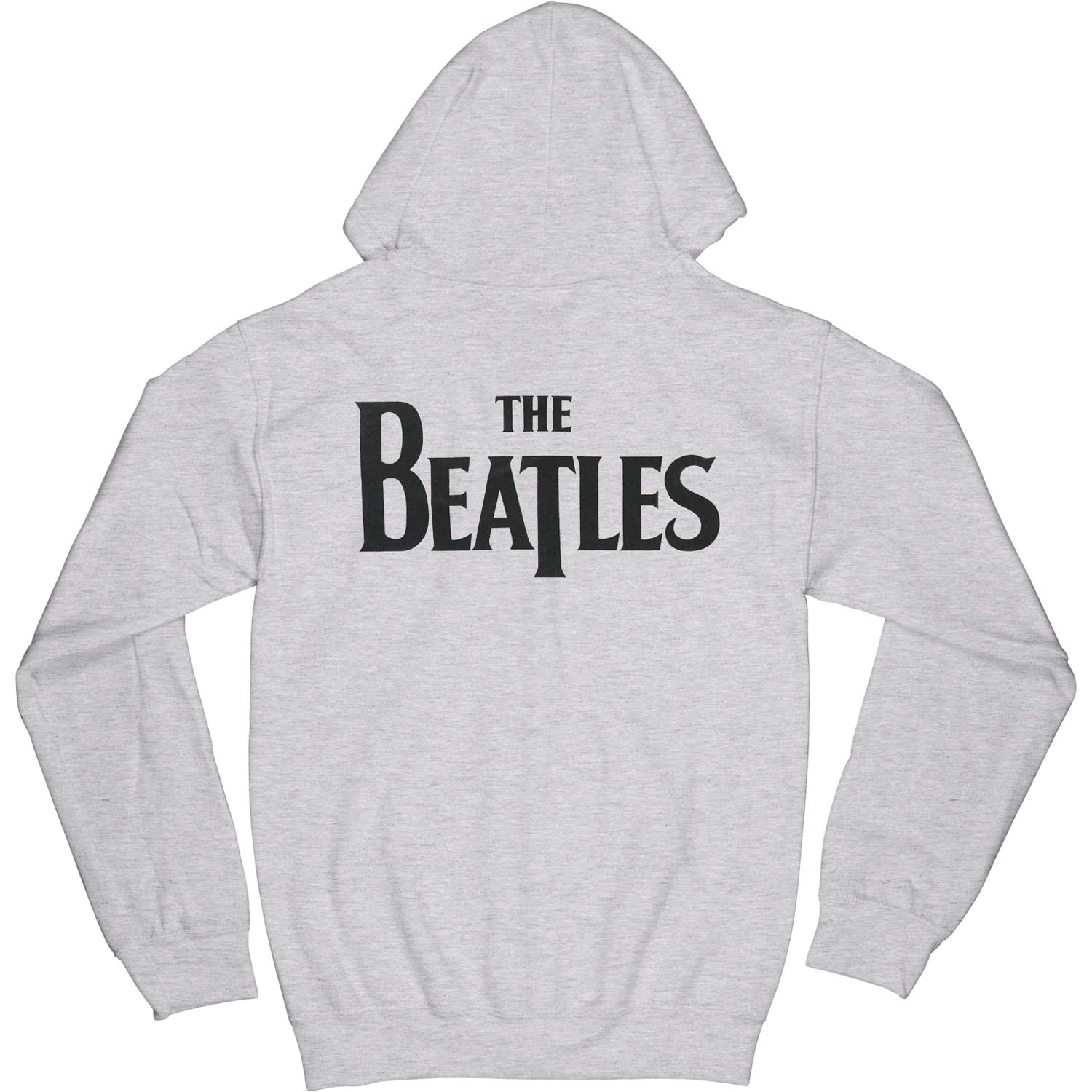 Beatles Drop T Logo (Back Print) Zippered Hooded Sweatshirt Back