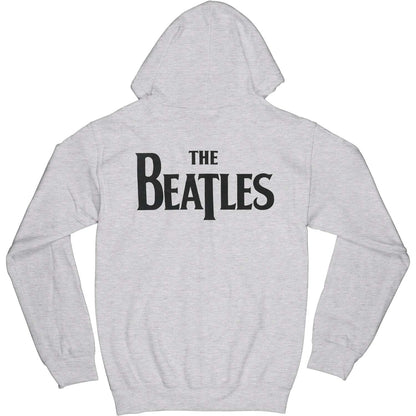 Beatles Drop T Logo (Back Print) Zippered Hooded Sweatshirt Back
