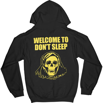 Welcome To Don't Sleep (Champion) Zippered Hooded Sweatshirt Back