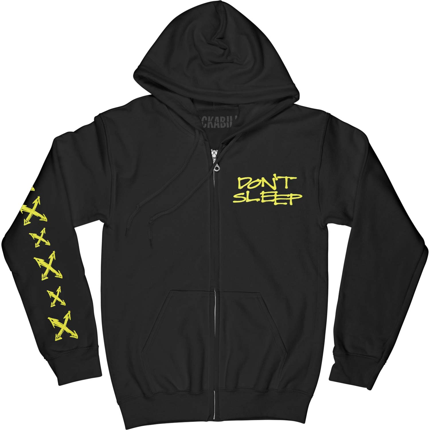 Welcome To Don't Sleep (Champion) Zippered Hooded Sweatshirt Front