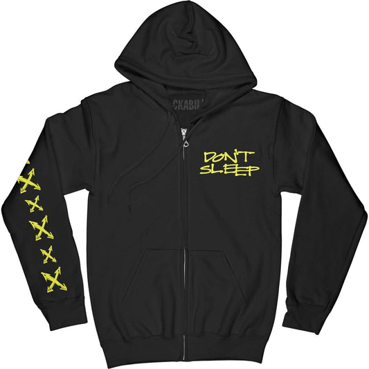Welcome To Don't Sleep (Champion) Zippered Hooded Sweatshirt Front
