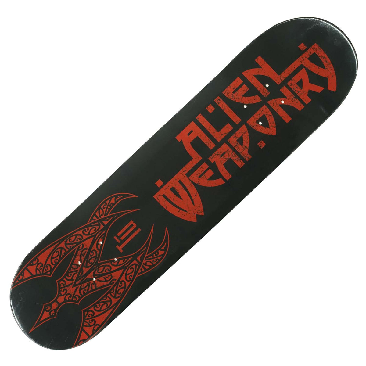 Alien Weaponry Spiky AW Red Skateboard Deck Front