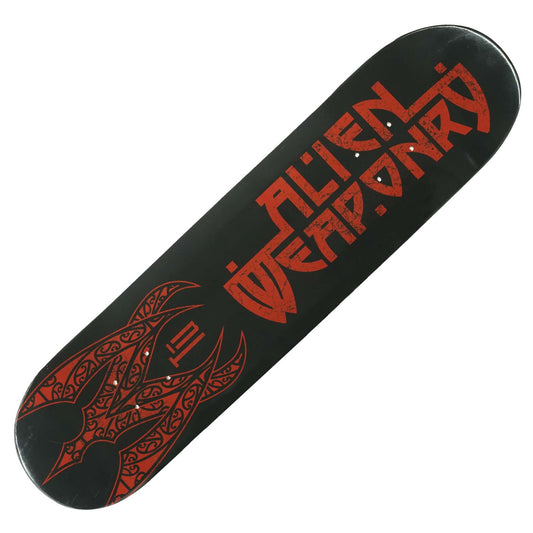 Alien Weaponry Spiky AW Red Skateboard Deck Front