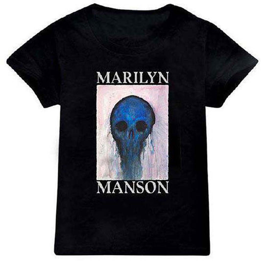 Marilyn Manson Halloween Painted Hollywood Kids Tee Childrens T-shirt Front