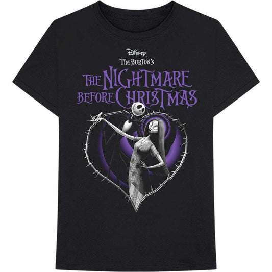 Nightmare Before Christmas Purple Heart Slim Fit T-shirt Front
