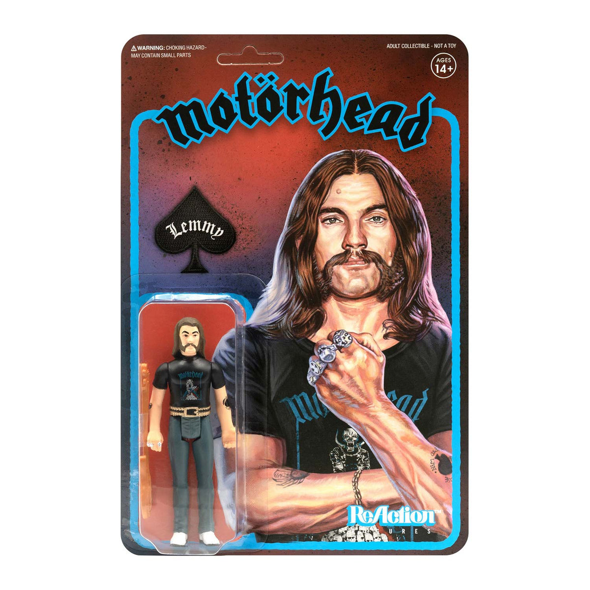 Motorhead Super7 Lemmy (Skull Pile Shirt) 3.75" ReAction Figure Action Figure Front