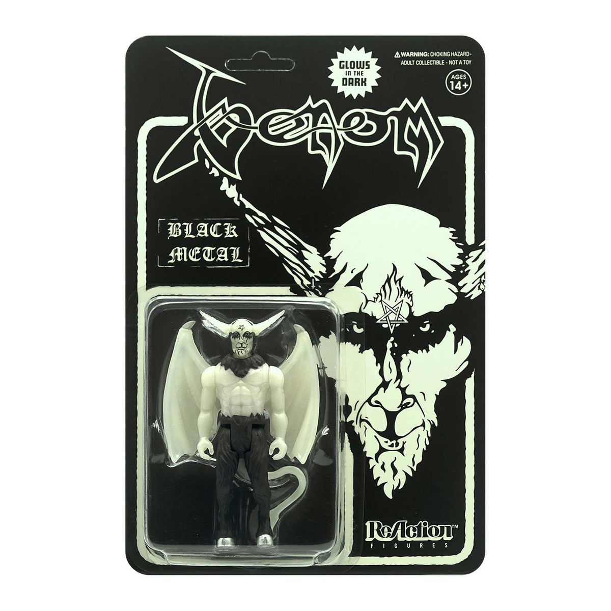 Venom Super7 Black Metal (Glows In The Dark) 3.75" ReAction Figure Action Figure Front