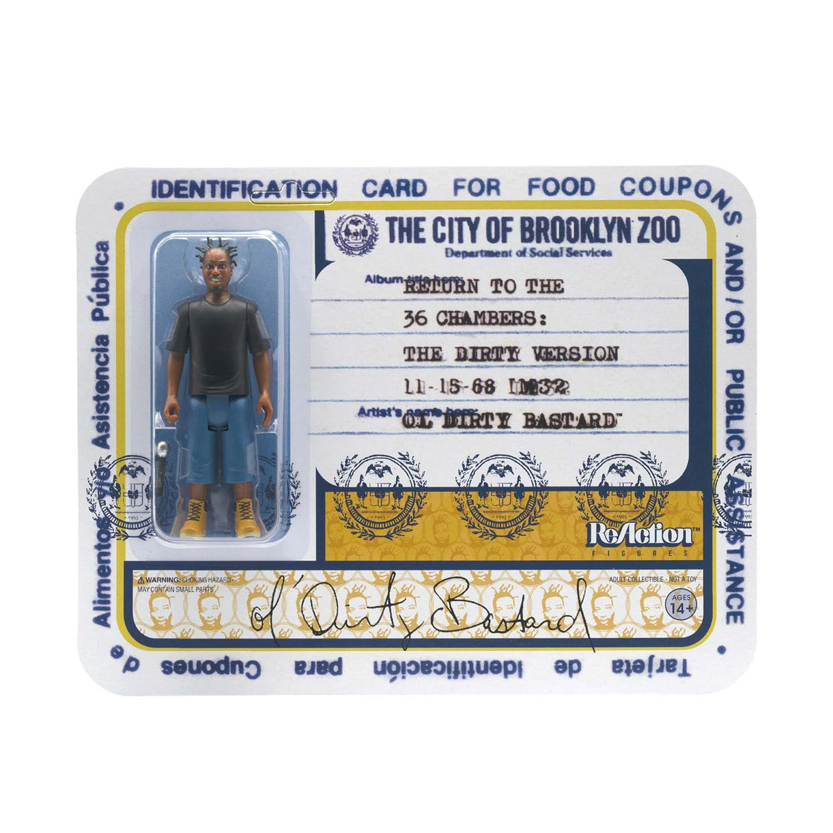 Ol' Dirty Bastard Super7 O.D.B. 3.75" ReAction Figure Action Figure Front