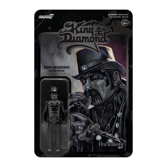 King Diamond Super7 Top Hat Black-On-Black Metal 3.75" ReAction Figure Action Figure Front