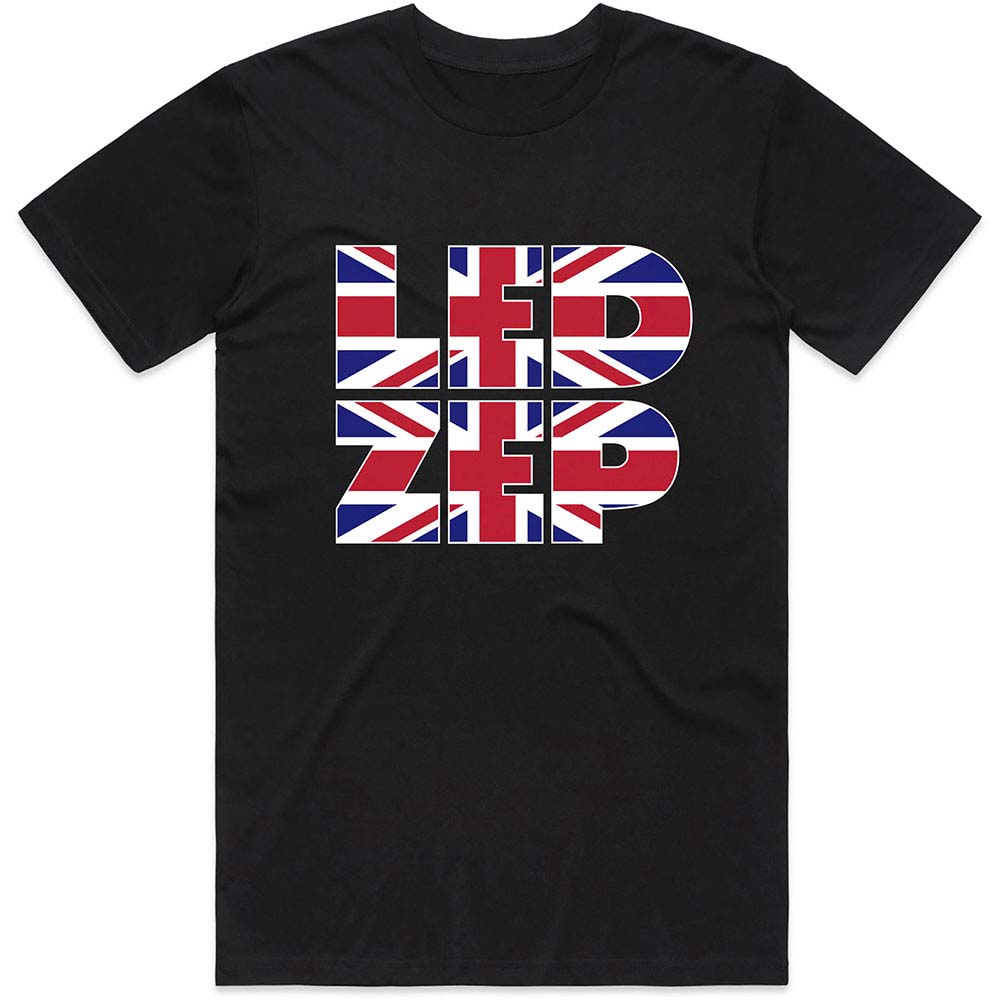 Led Zeppelin Union Jack Type Slim Fit T-shirt Front