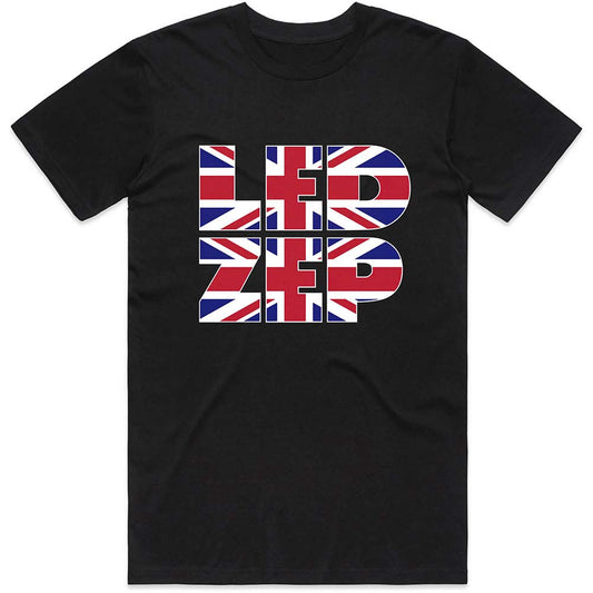 Led Zeppelin Union Jack Type Slim Fit T-shirt Front