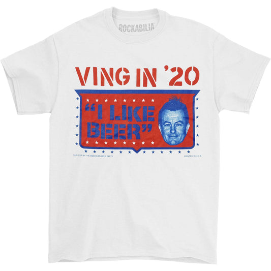 Fear Lee Ving "Ving In '20 - I Like Beer" Campaign T-shirt Front